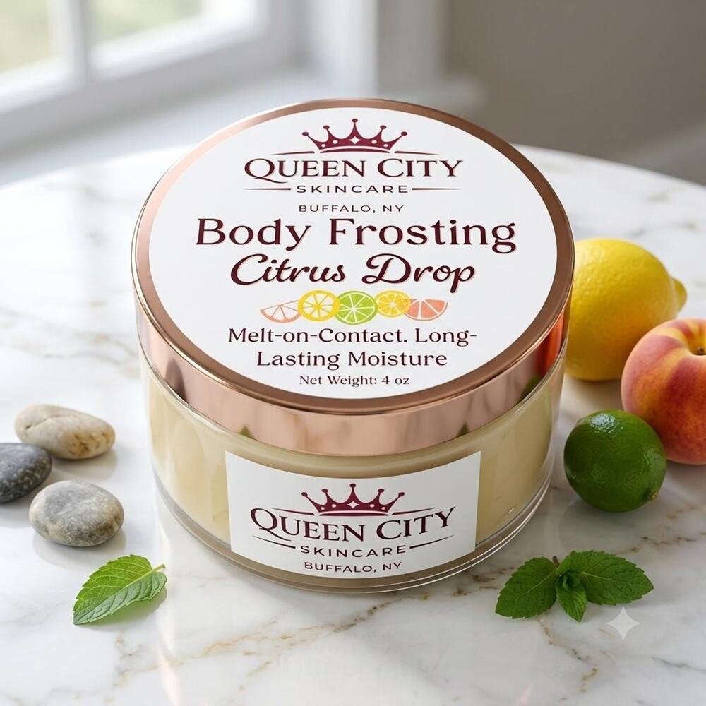 Whipped Body Butter Citrus Drop Body Frosting Vegan Handmade Post Shower